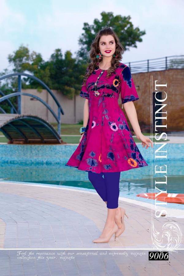 Riyaa Antara 1 Cotton Bandhani Print Kurtis Collection